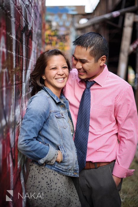 chicago graffiti engagement photos