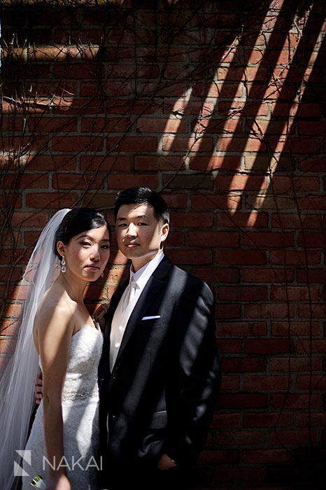 chicago botanic gardens wedding photography bride and groom with creative light
