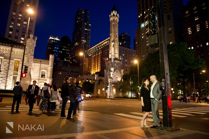 Chicago engagement photo - water tower place