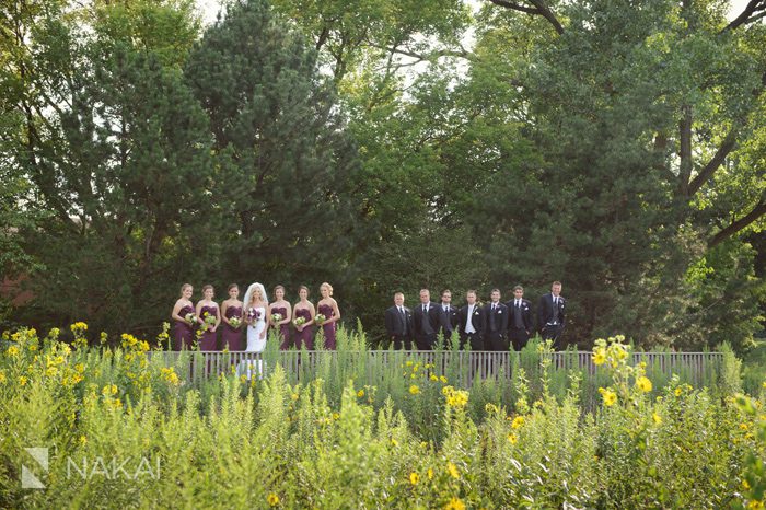 chicago nature park bridal party wedding picture
