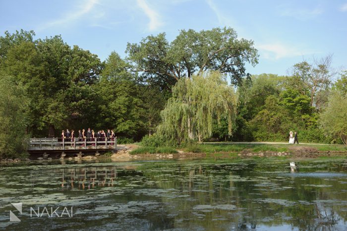 chicago nature park bridal party wedding picture