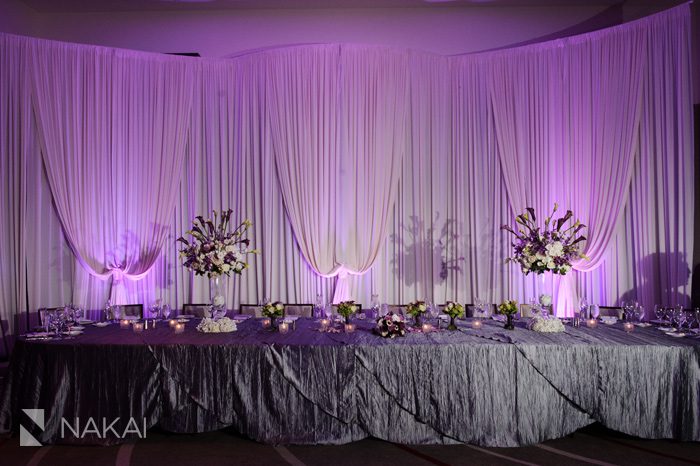 intercontinental ohare chicago wedding reception photo yanni designs