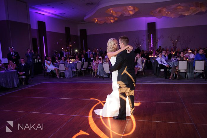 first dance intercontinental ohare chicago wedding reception picture
