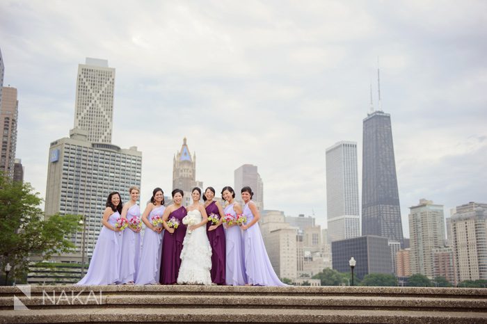 Chicago wedding skyline photo