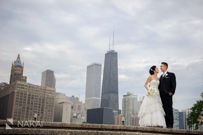chicago wedding photo skyline