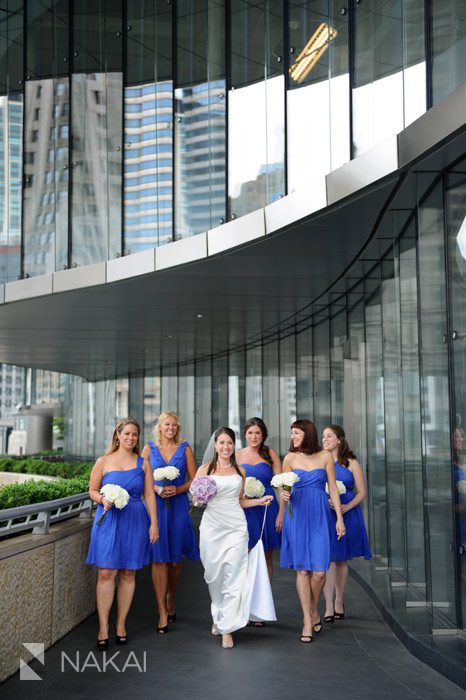 chicago trump tower bridal party picture