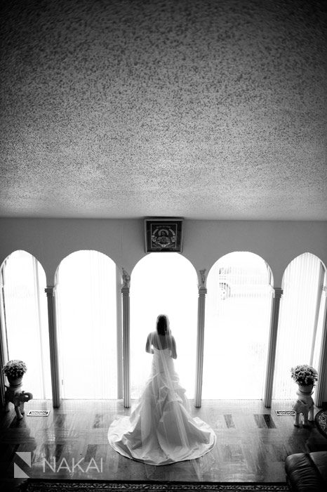 bride in wedding gown photo