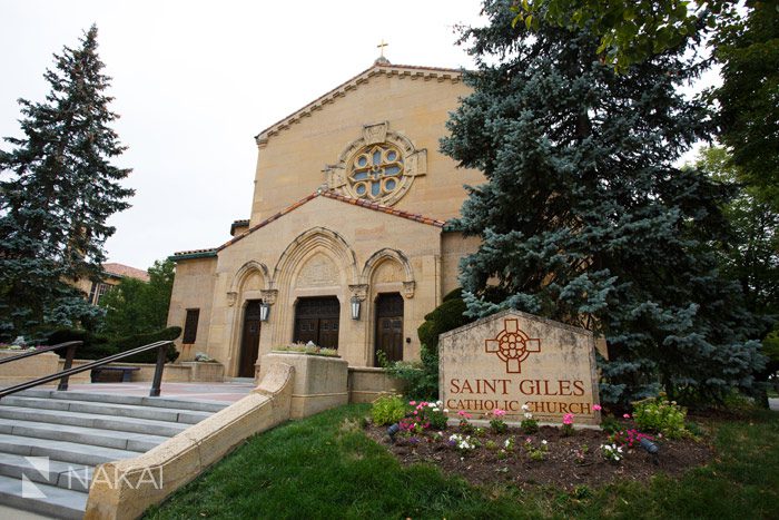 saint giles church oak park il wedding photo