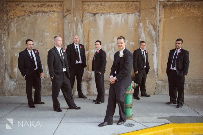 oak park wedding picture bridal party