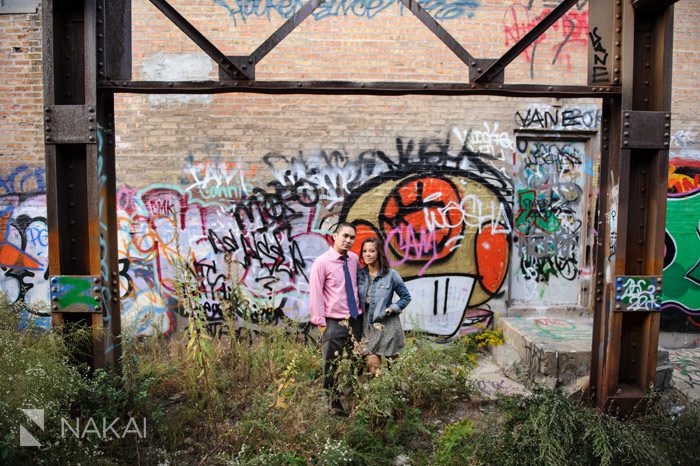 chicago graffiti engagement pictures