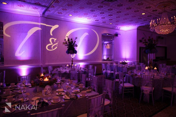 purple pink uplighting wedding photo