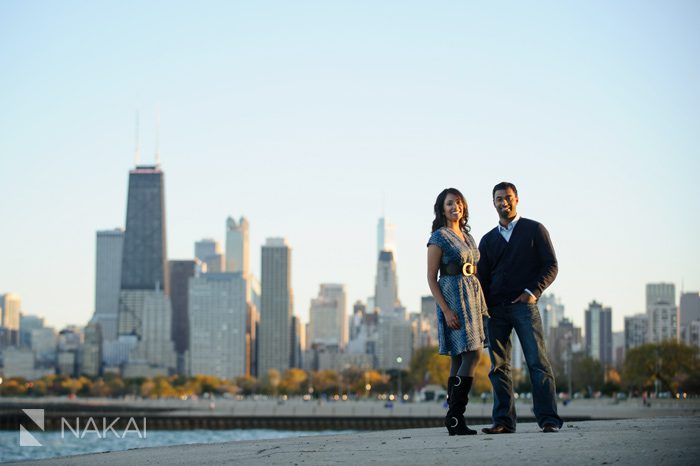chicago skyline engagement picture