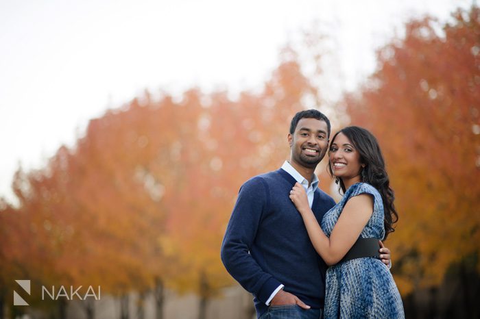 chicago lincoln park fall engagement photo