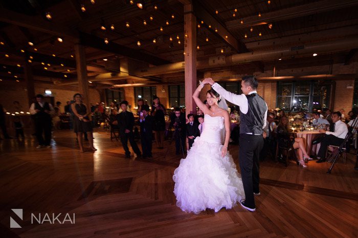 chicago bridgeport art center wedding picture first dance