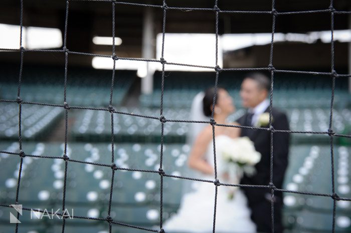 chicago cubs wrigley field wedding photo