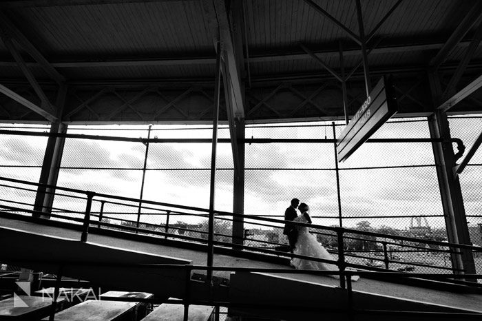 chicago cubs wrigley field wedding picture