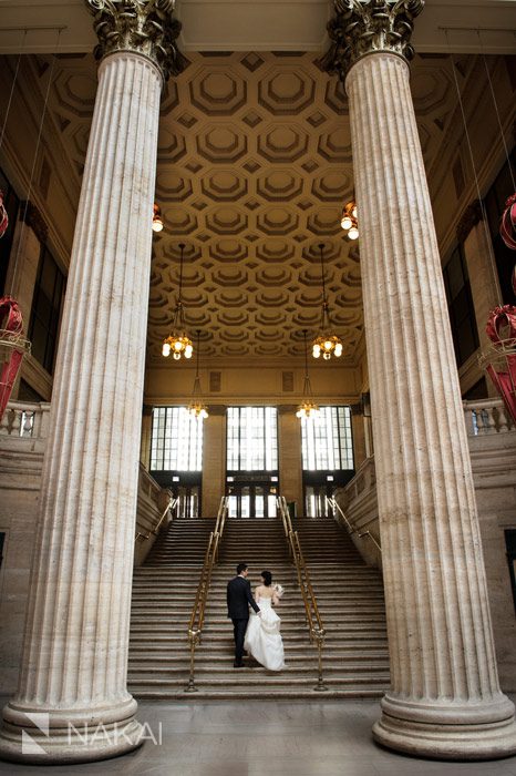 chicago union station wedding photography korean couple