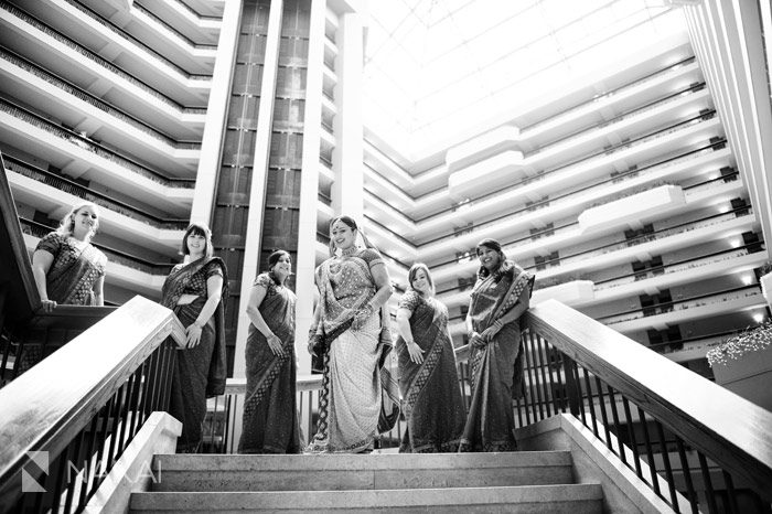 chicago indian bridal party wedding photo