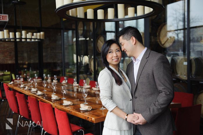 city winery chicago engagement photo