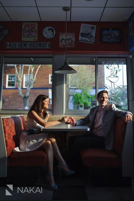 ice cream engagement photo