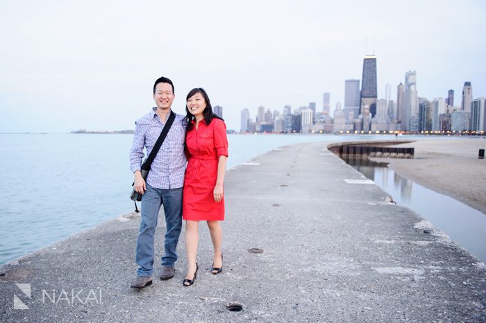 chicago north avenue beach engagement sesion