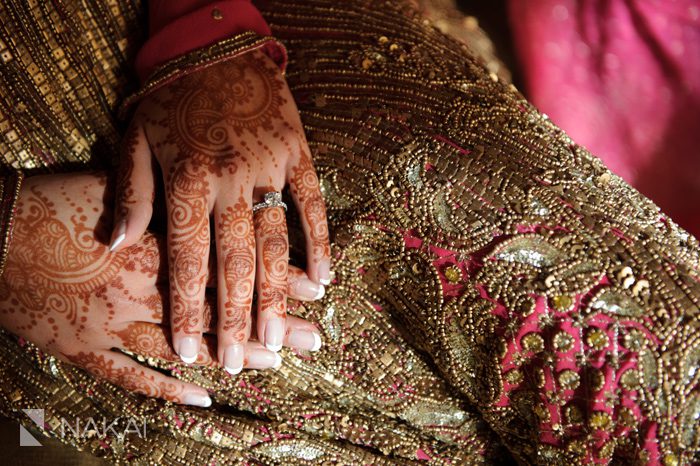 chicago indian bride wedding dress detail