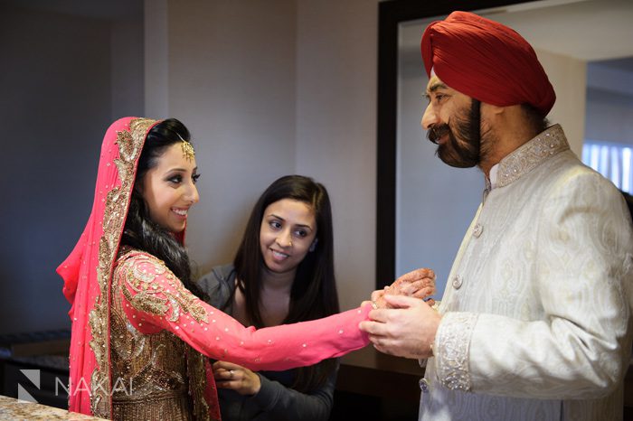 sikh indian father and bride