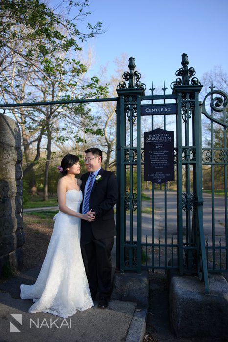 wedding picture harvard arboretum boston