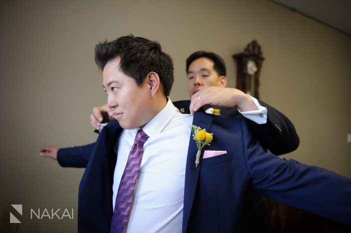 korean groom getting ready