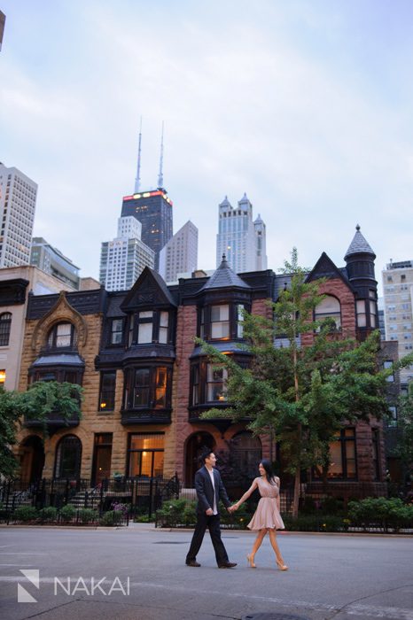 chicago gold coast engagement photo