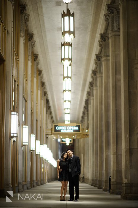 chicago lyric opera engagement photo