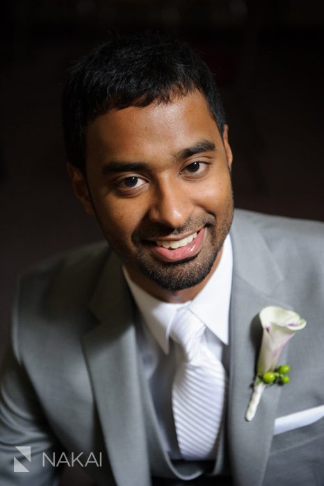 chicago indian groom portrait photo