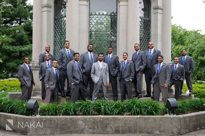 creative chicago indian wedding groomsmen photo