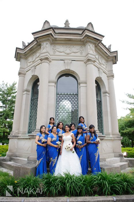 creative chicago indian wedding bridesmaid photo