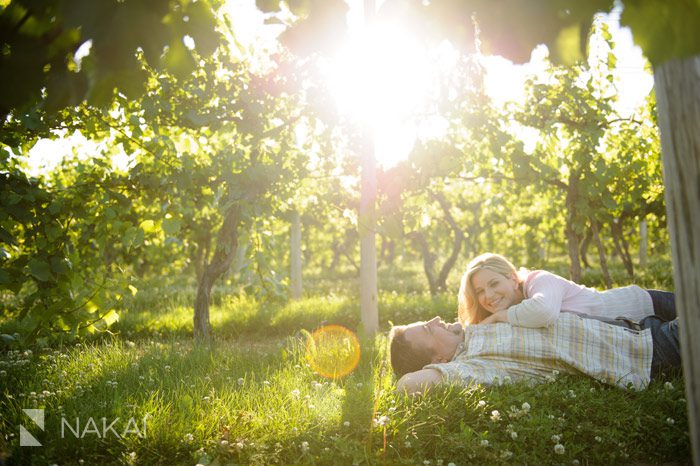 midwest winery engagement photos