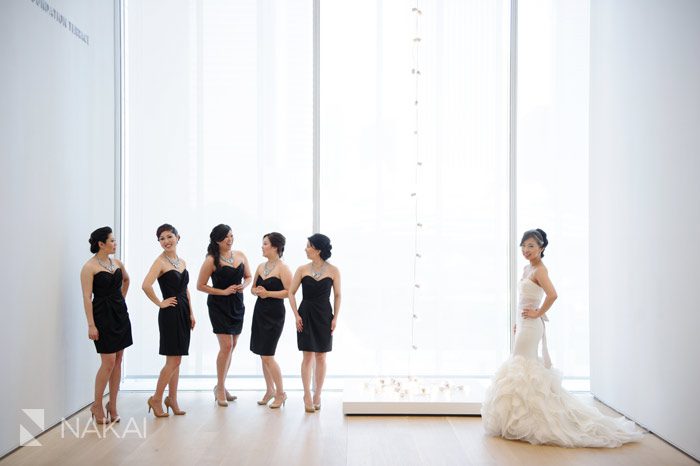art institute modern wing wedding picture