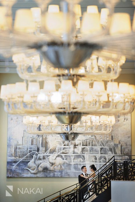 JW Marriott chicago lobby wedding photo