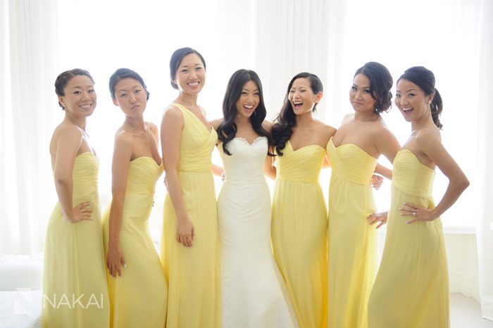 chicago public hotel wedding bridal party picture