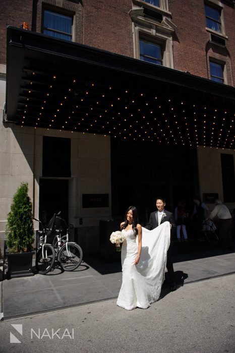 chicago public hotel wedding bride photo