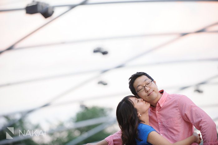 the bean millennium park engagement photos