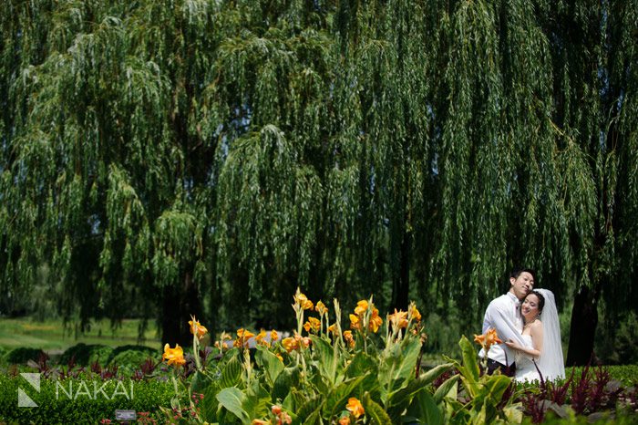 chicago botanic gardens wedding photo