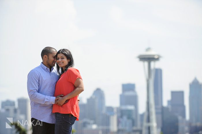 seattle skyline engagement picture