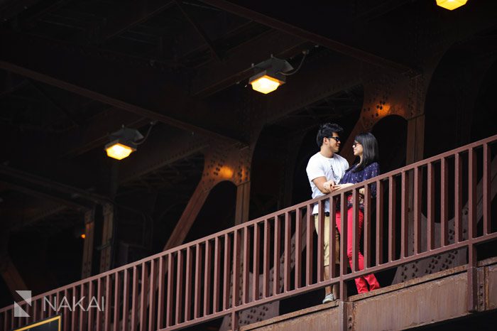 chicago bridge engagement photo