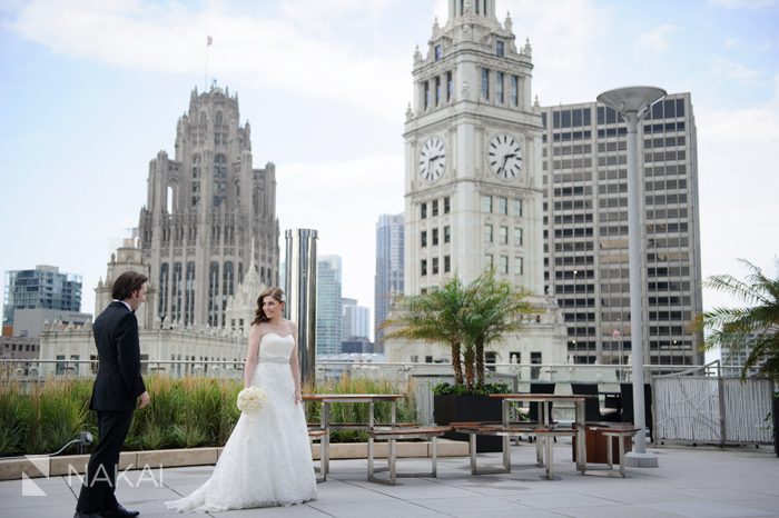chicago trump hotel tower wedding photo