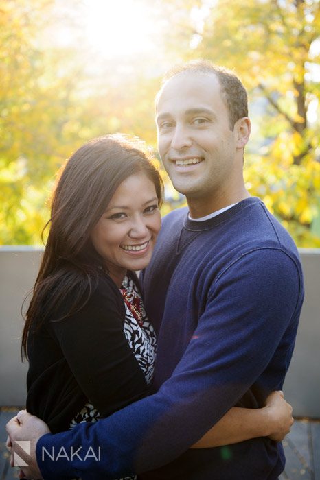 chicago fall engagement photos