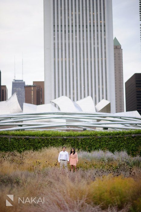 chicago fall engagement picture millennium park