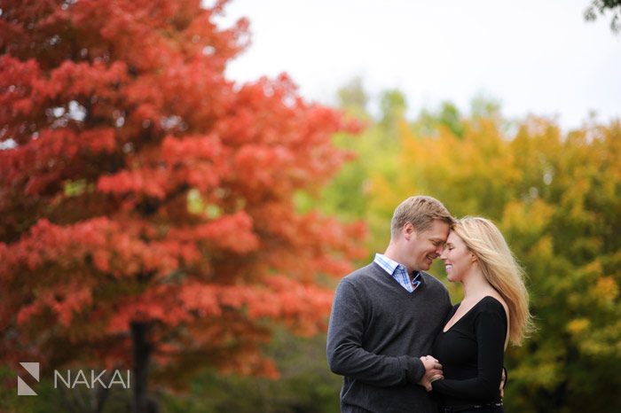chicago engagement photography fall colors