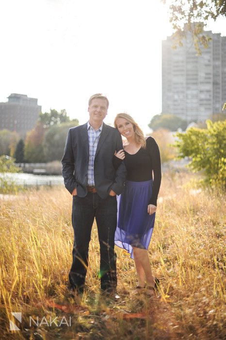 fall lincoln park chicago engagement photo 