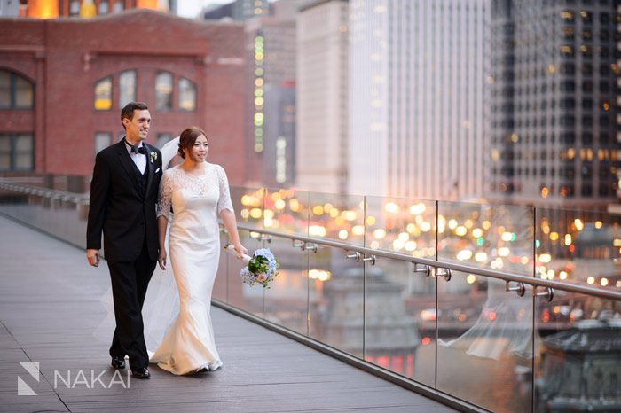 chicago river wedding photo