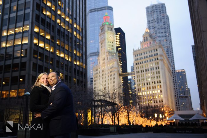 chicago winter engagement photo session